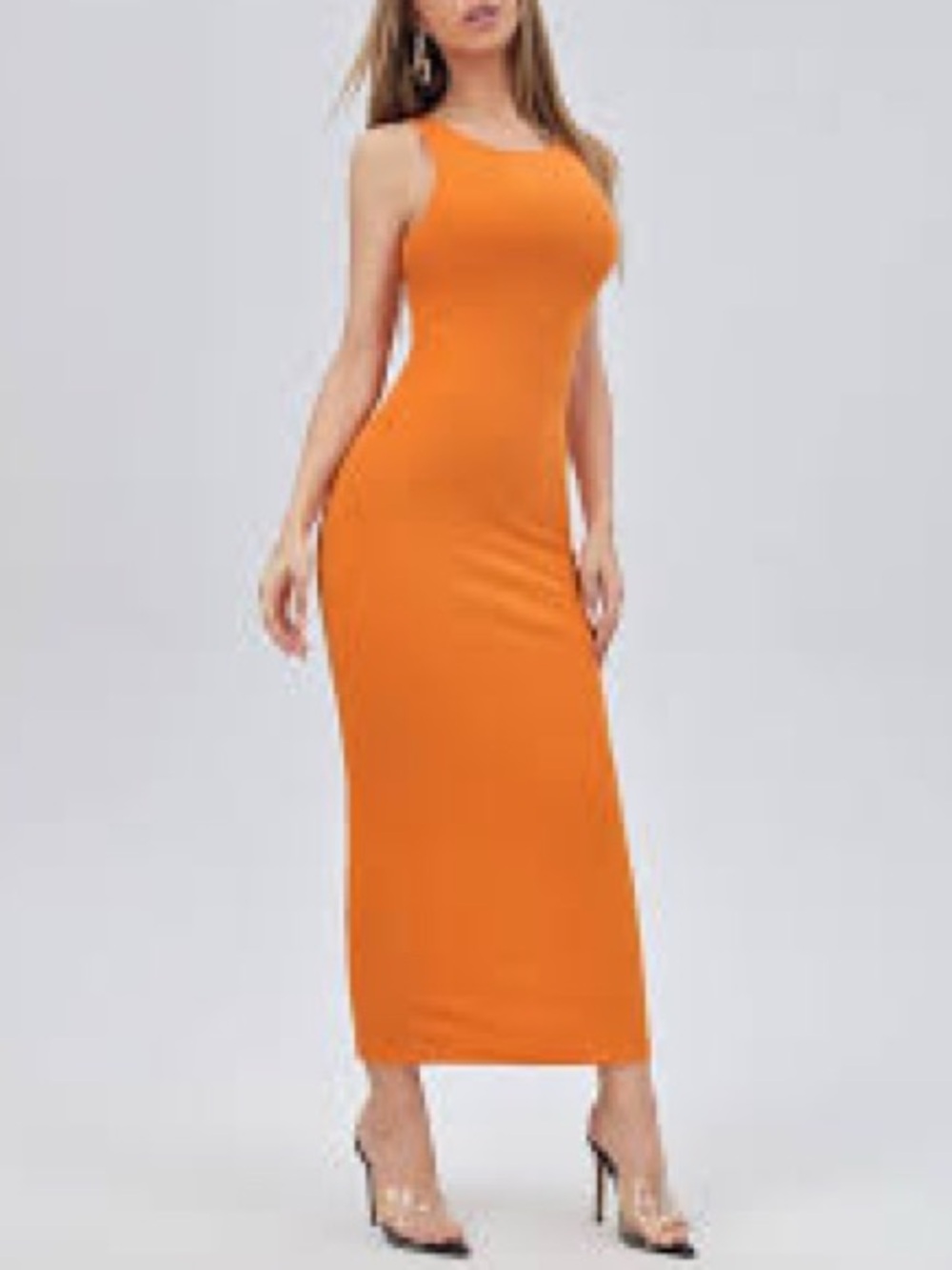 SHEIN Orange Maxi Dress